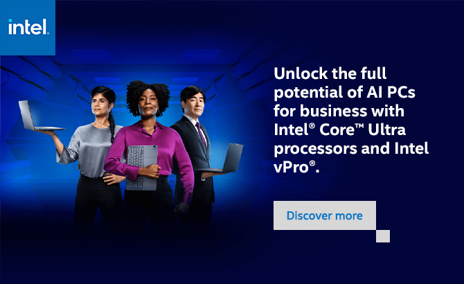 Unlock the full potential of AI PCs for business with Intel® Core™ Ultra processors and Intel vPro®.